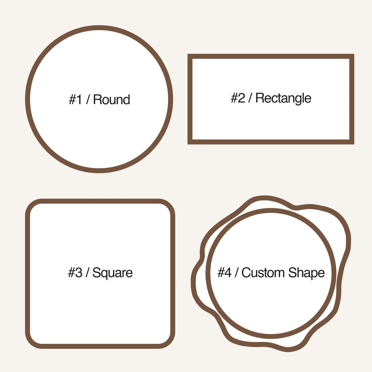 stamprints custom label paper shape