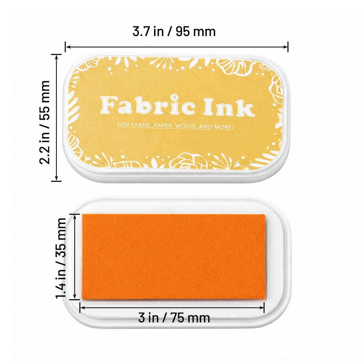 Vibrant Multi-Surface Ink Pad for Fabric, Paper & Wood