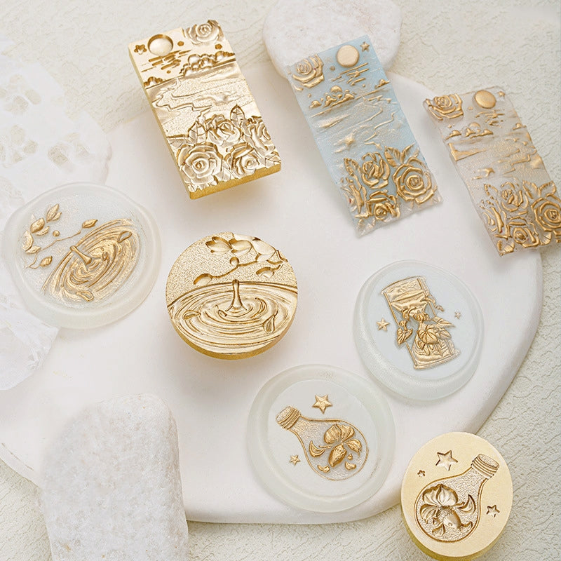 3D Relief Ocean Series Wax Seal Stamp a
