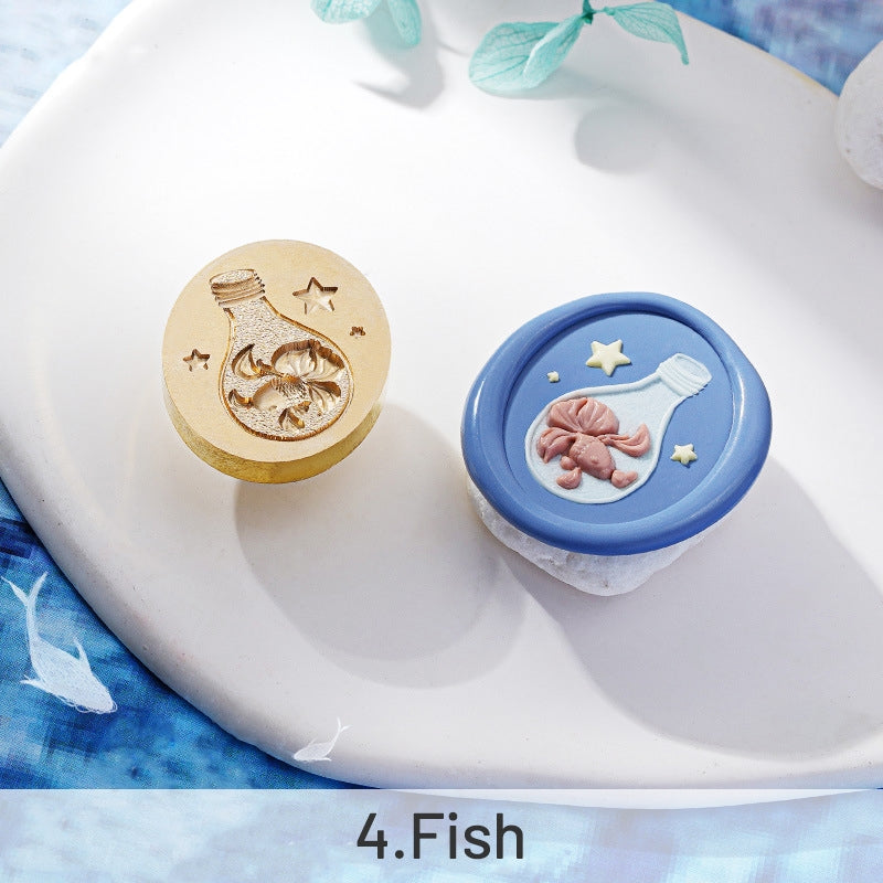 3D Relief Ocean Series Wax Seal Stamp sku-4