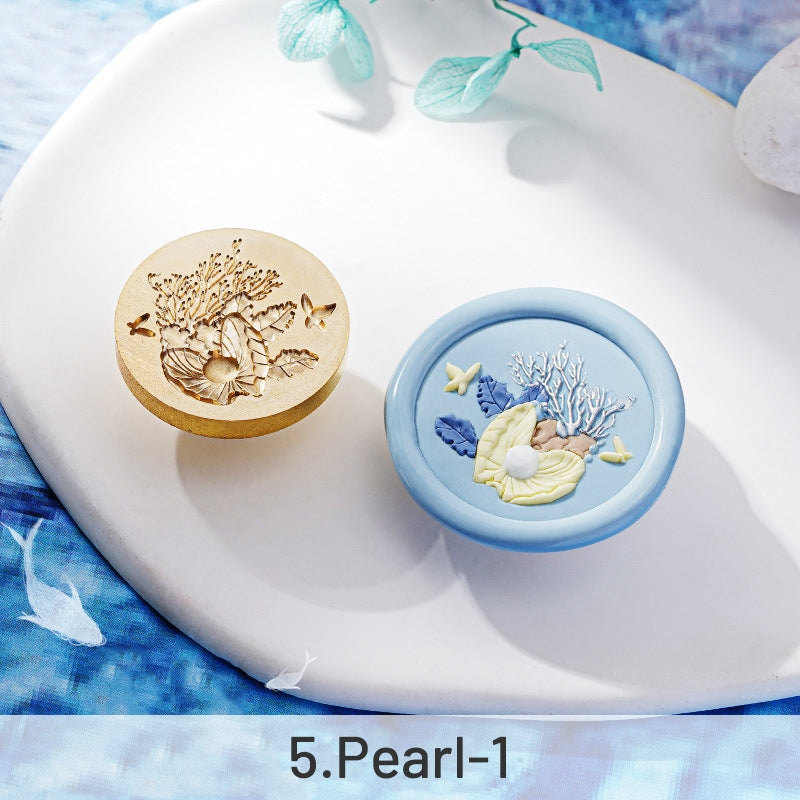 3D Relief Ocean Series Wax Seal Stamp sku-5