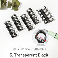 3. Transparent Schwarz-5 Stück