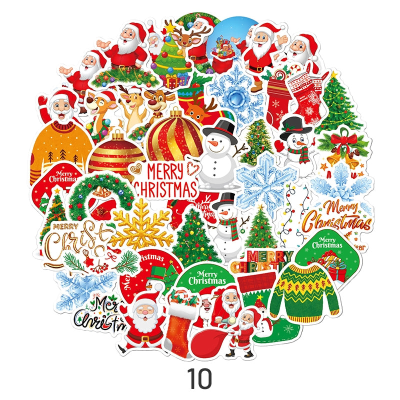 5Christmas Holographic Hot Stamping Vinyl Stickers41 sku-10