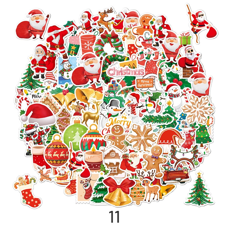 5Christmas Holographic Hot Stamping Vinyl Stickers41 sku-11