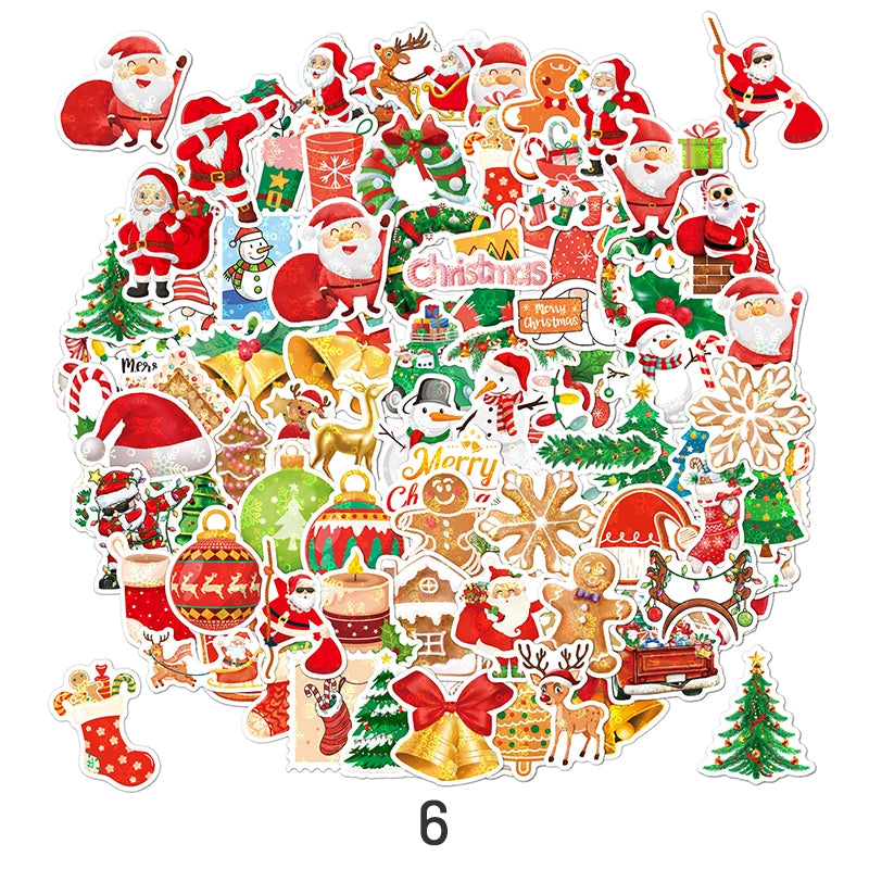 5Christmas Holographic Hot Stamping Vinyl Stickers41 sku-6