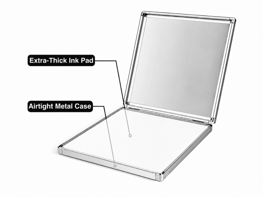 Extra Large Uninked Stamp Pad with Metal Case 11
