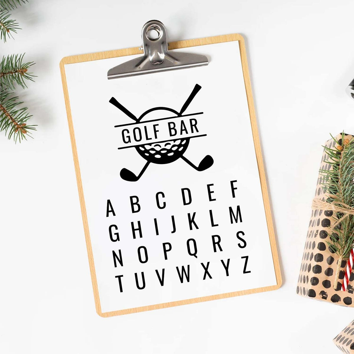 Golf & Drinks Monogram Brass Ice Stamp for Bartender & Planner2