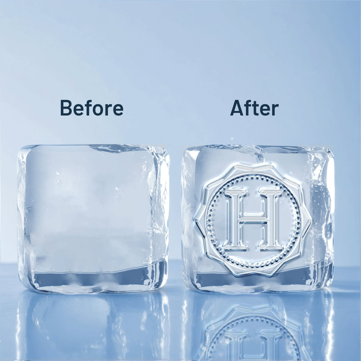 Ice Cube Brass Stamp with Your Artwork for Business, Personalize Use111