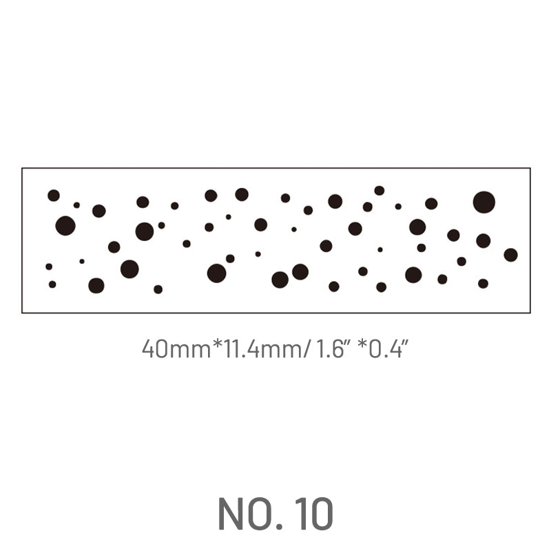 Simple Design Circle Plaid Numbers Letters Wooden Rubber Stamp10
