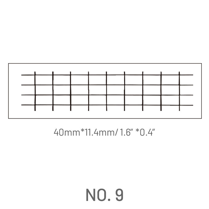 Simple Design Circle Plaid Numbers Letters Wooden Rubber Stamp9