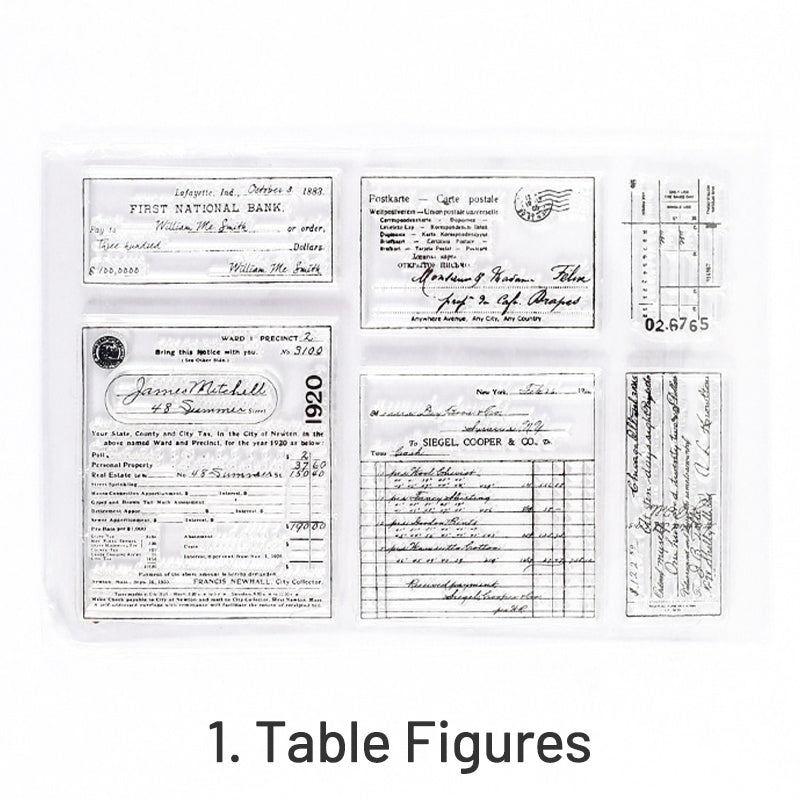 Vintage Plant Butterfly Number Frame Clear Silicone Stamp1