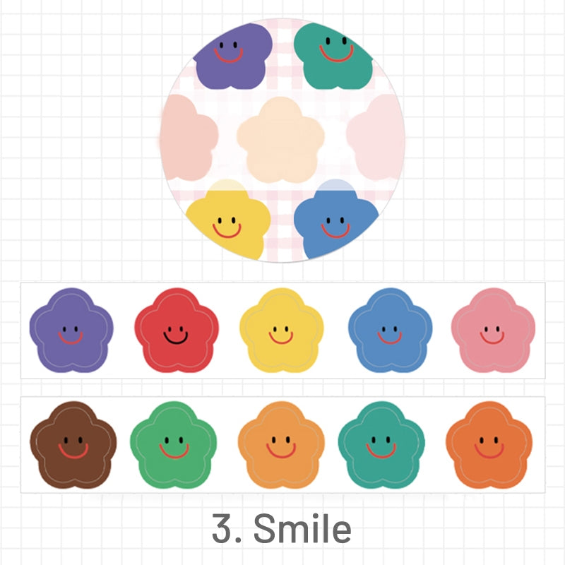 Adorable Hand-painted Color Basic Washi Tape Stickers SKU-3