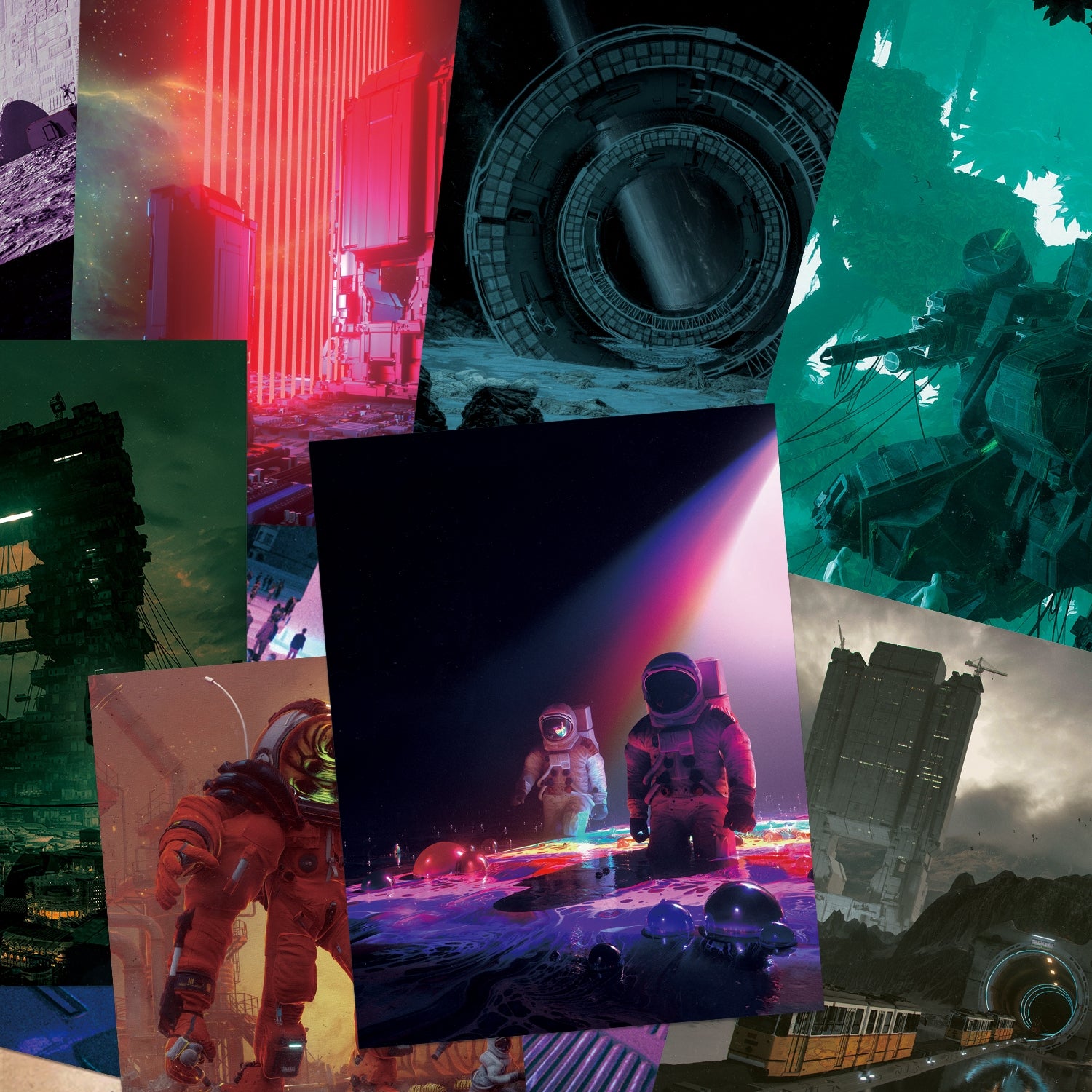 Alien Realms: Dark Sci-Fi Scrapbook Pape-2