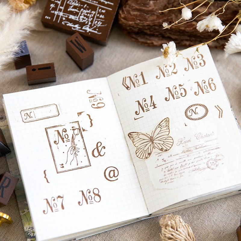 Alphabet, Number, and Symbol Rubber Stamp Set b7