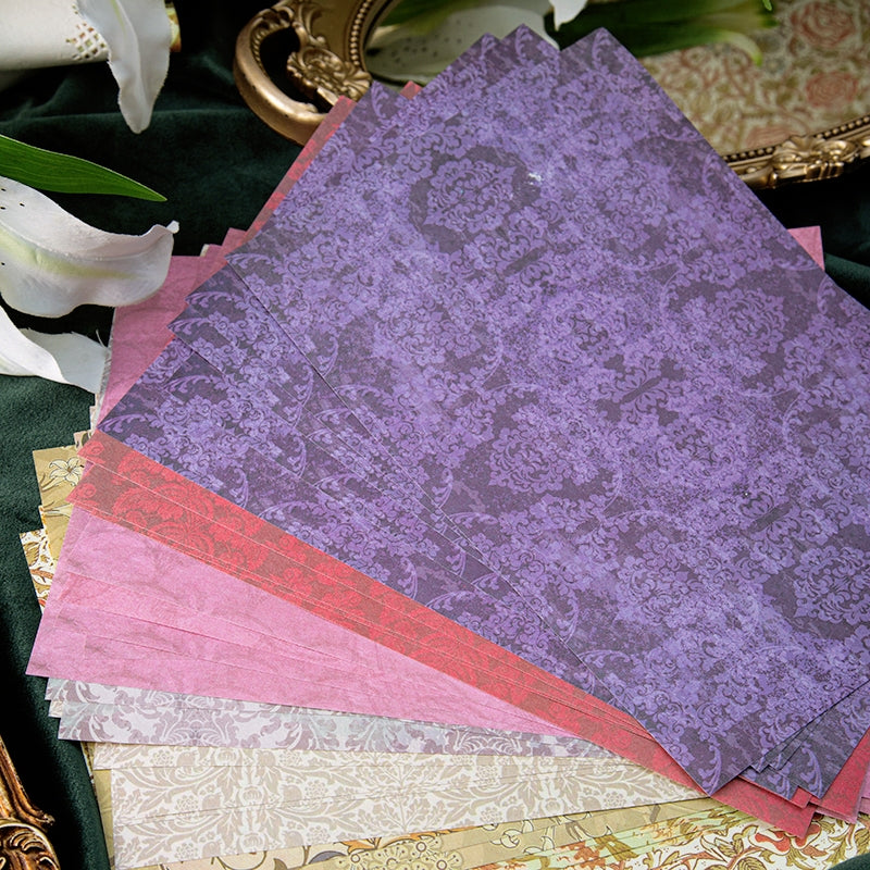 Baroque Style Large Floral Background Paper b4
