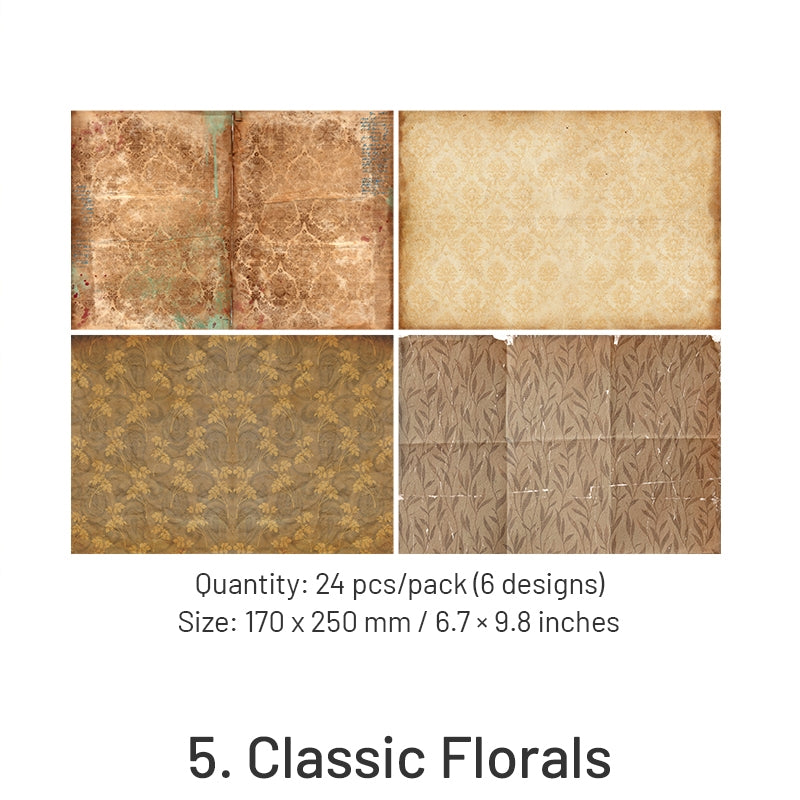 Baroque Style Large Floral Background Paper sku-5