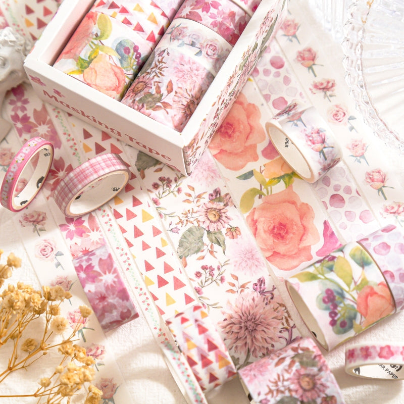 Botanical Forest Flower Washi Tape Set (10 Rolls) b1