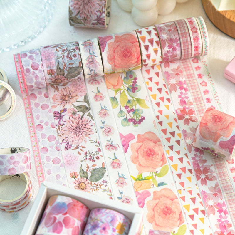 Botanical Forest Flower Washi Tape Set (10 Rolls) b7