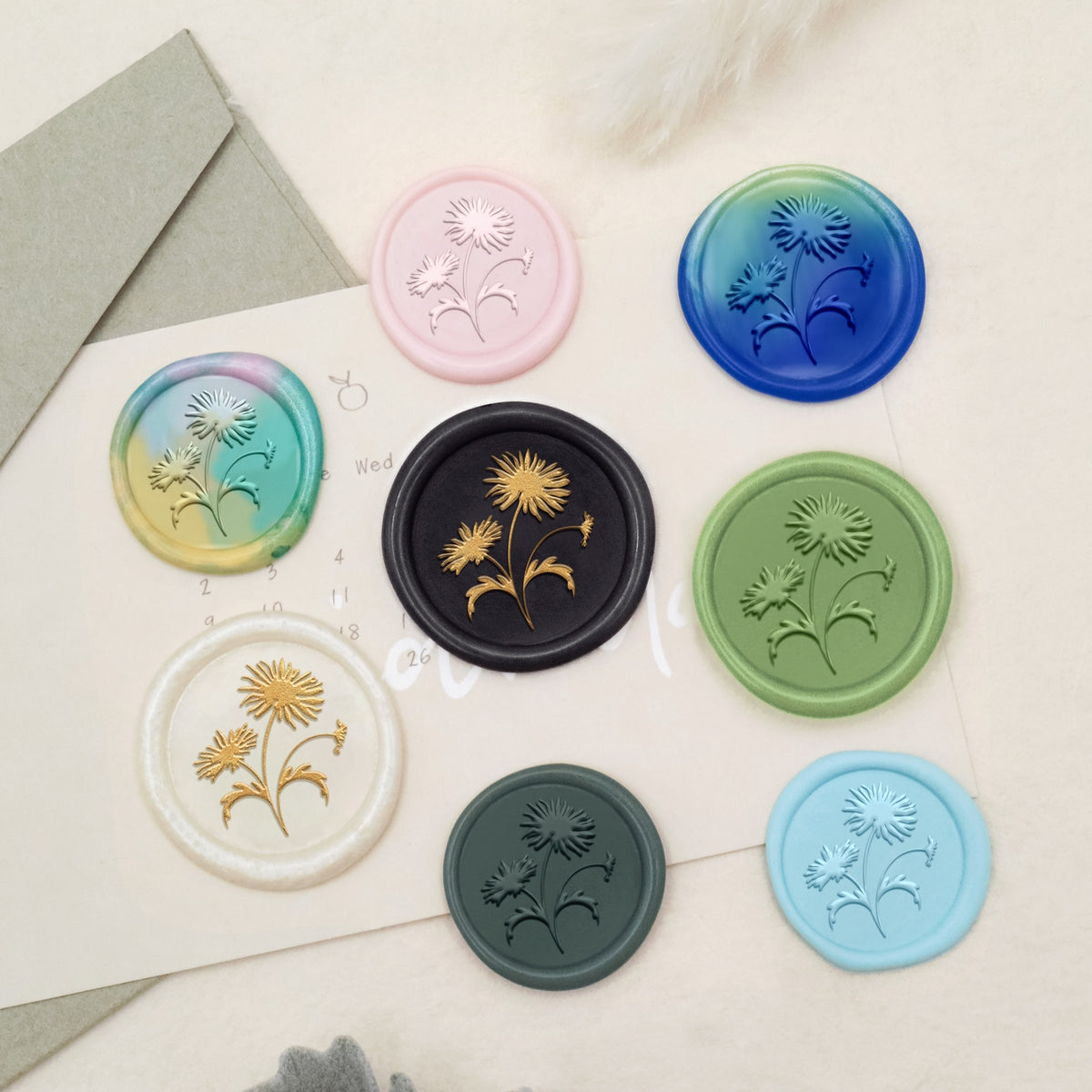 Botanical Wax Seal Stamp (18 Designs)-2 3
