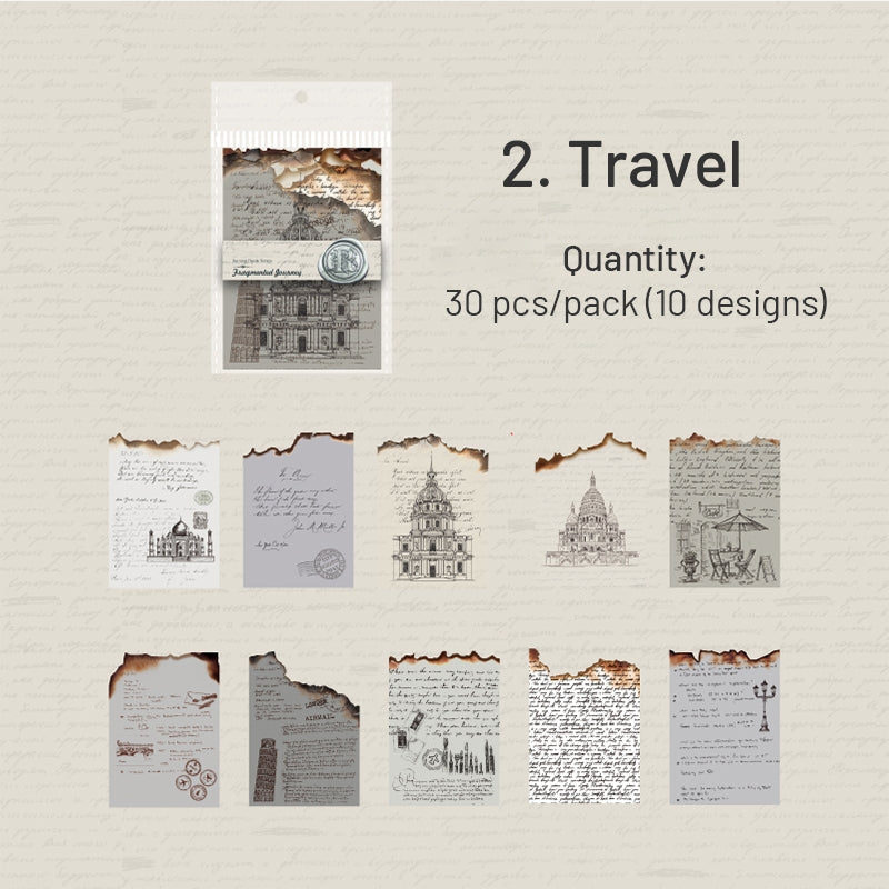 Burnt Pages Scrapbook Paper - Letters, Manuscripts, Music, Newspaper sku-2