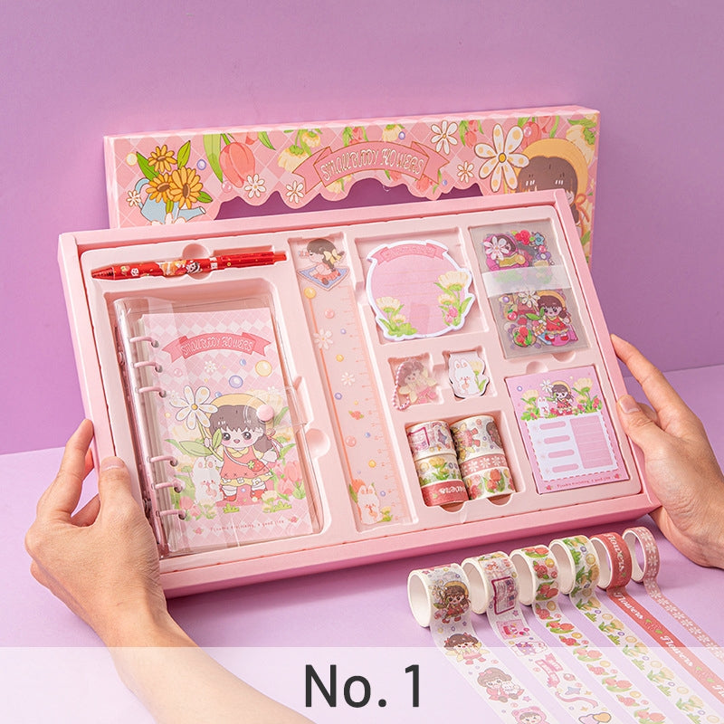 Cartoon Girl Journal Gift Box Set sku-1