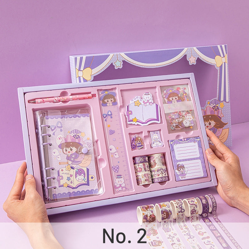 Cartoon Girl Journal Gift Box Set sku-2