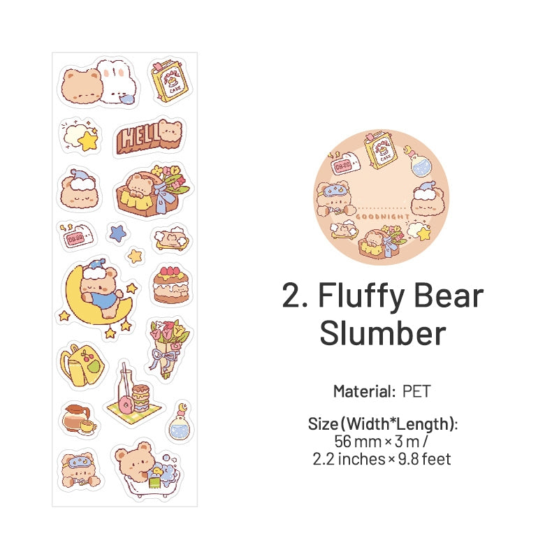 Cartoon Rabbit & Bear PET Decorative Tape sku-2