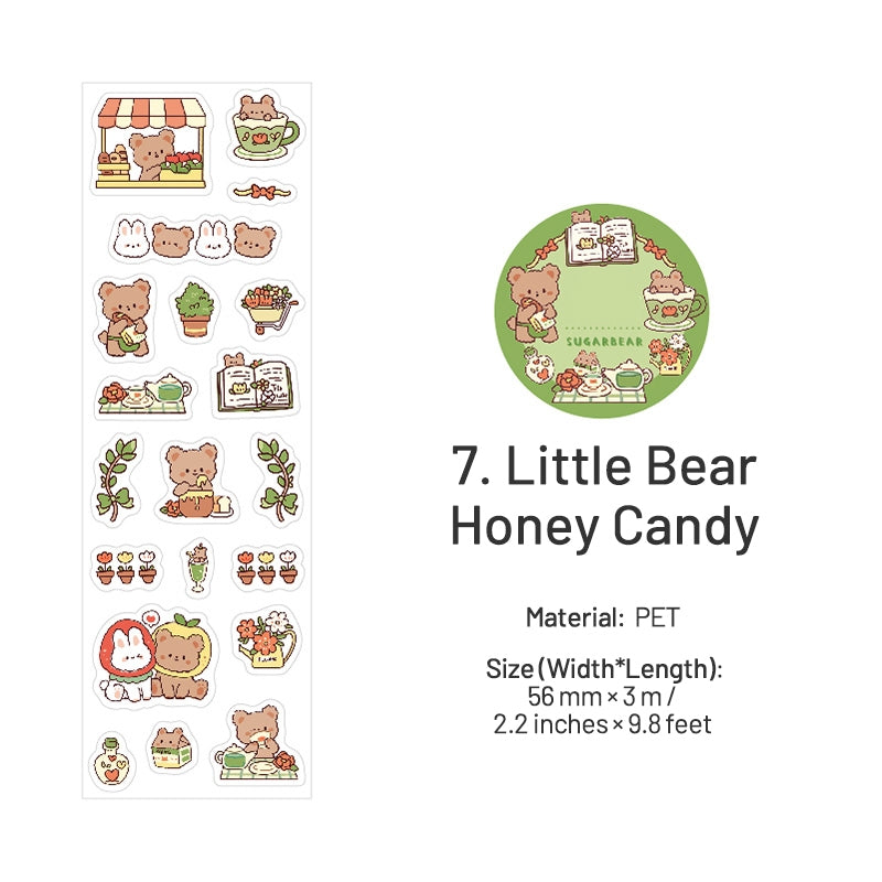 Cartoon Rabbit & Bear PET Decorative Tape sku-7