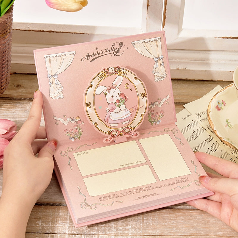 Cartoon Tulip and Rabbit Scrapbook Kit b2