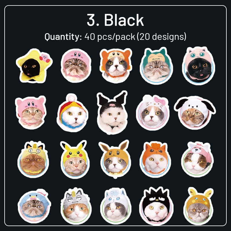 Cat Theme Adhesive Stickers sku-3