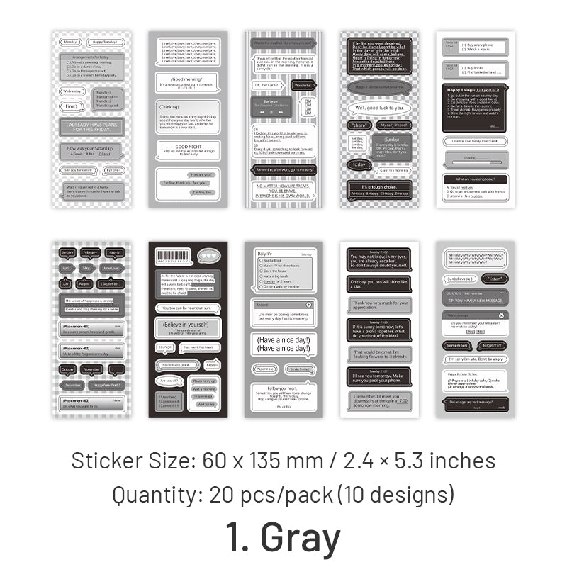 Chat Transcript Adhesive Sticker sku-1