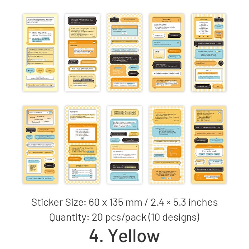 Chat Transcript Adhesive Sticker sku-4