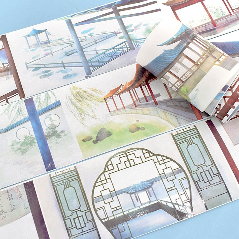 Chinese Style Real Scene Architectural Landscaping Washi Tape b2