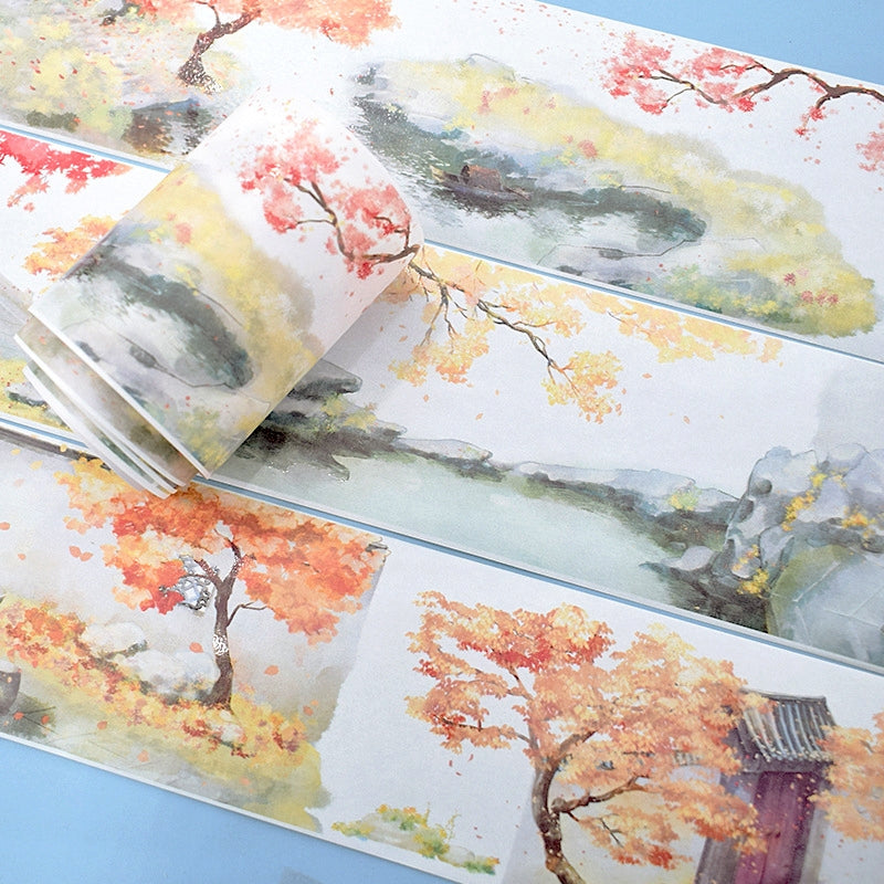 Chinese Style Real Scene Architectural Landscaping Washi Tape c
