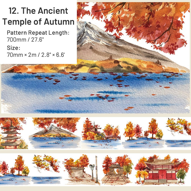 Chinese Style Real Scene Architectural Landscaping Washi Tape sku-12