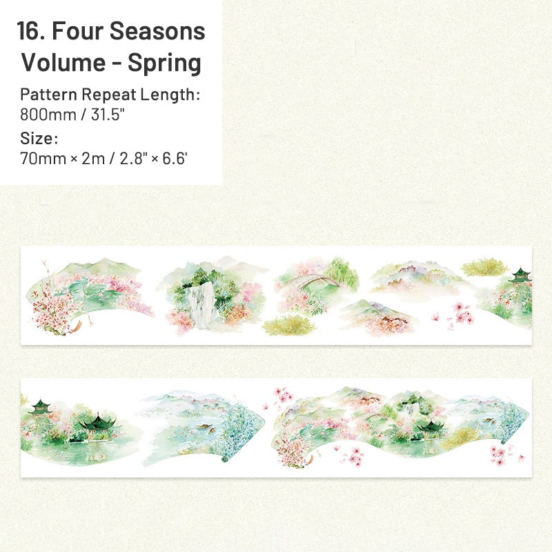Chinese Style Real Scene Architectural Landscaping Washi Tape sku-16