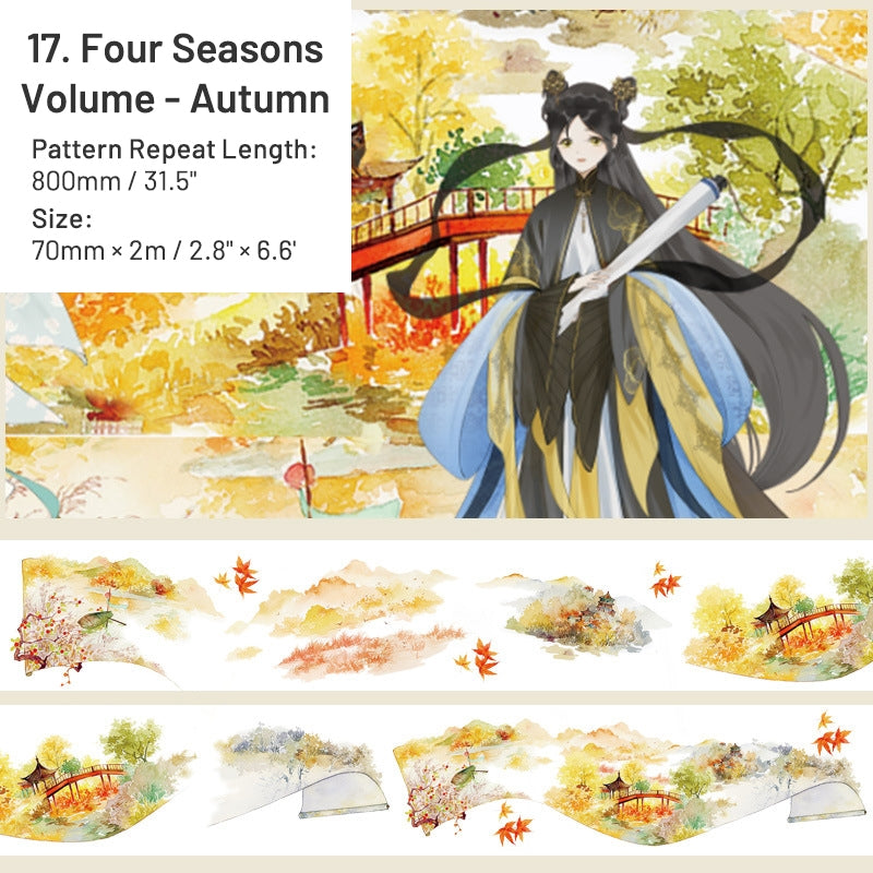 Chinese Style Real Scene Architectural Landscaping Washi Tape sku-17