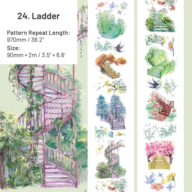 Chinese Style Real Scene Architectural Landscaping Washi Tape sku-24