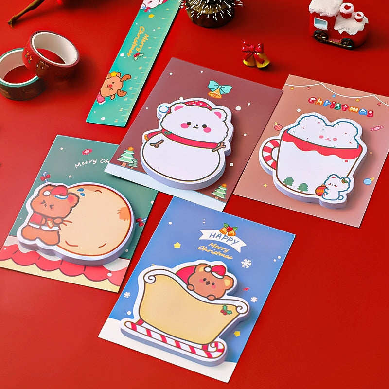 Christmas Cartoon Bear Sticky Notes a