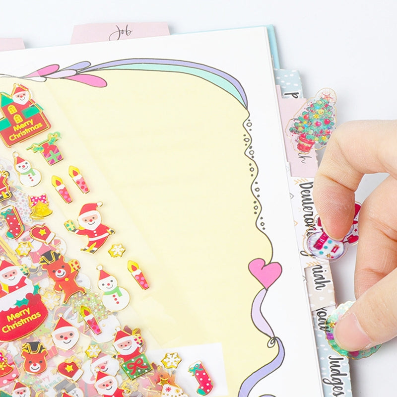 Christmas Gold Foil Die-Cut Sticker Set of 10 Sheets b4