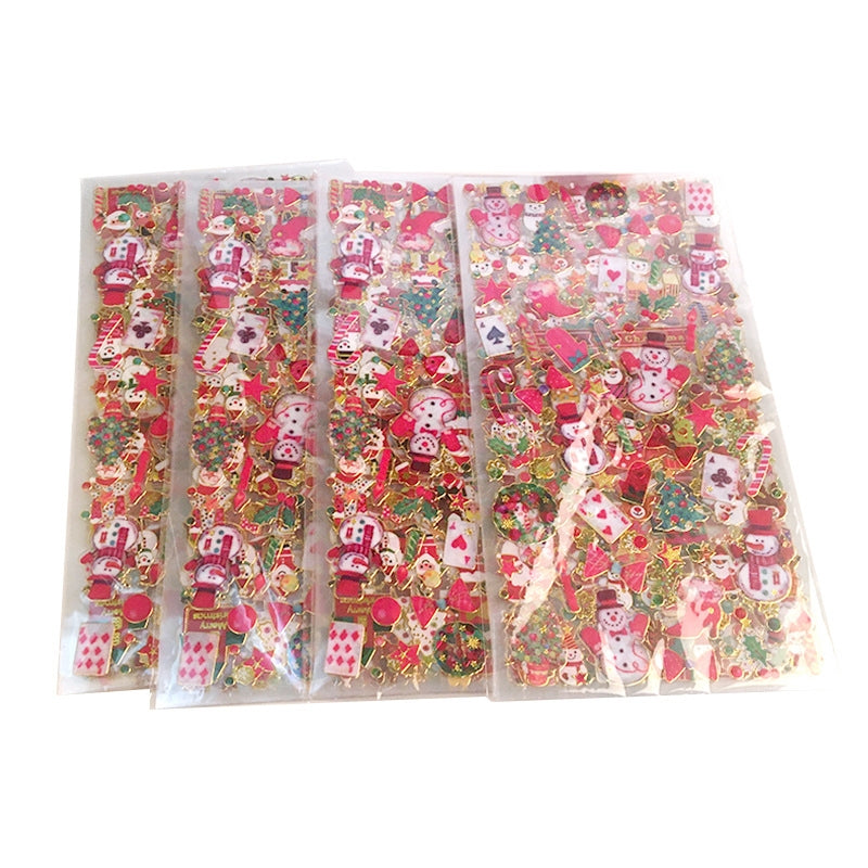 Christmas Gold Foil Die-Cut Sticker Set of 10 Sheets sku
