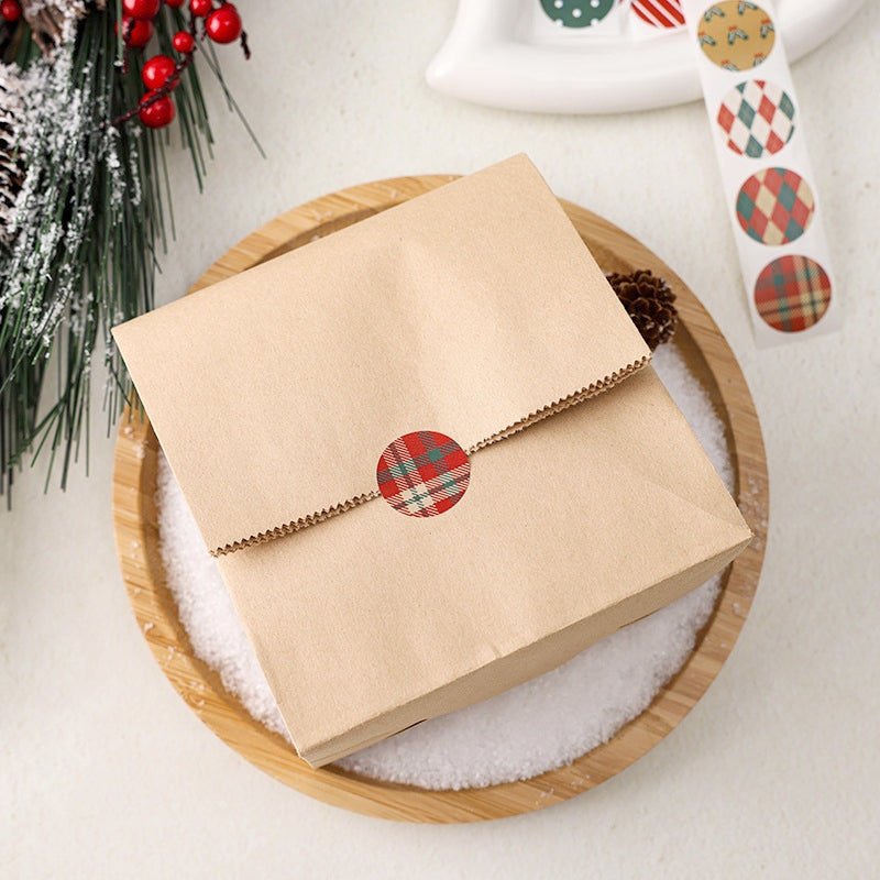 Christmas Round Basic Seal Stickers b4