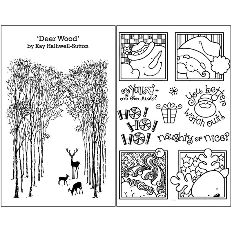 Christmas Clear Silicone Stamps - Tree, Words, Blessings, Penguin3