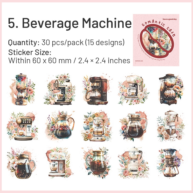 Coffee Shop-themed PET Stickers sku-5
