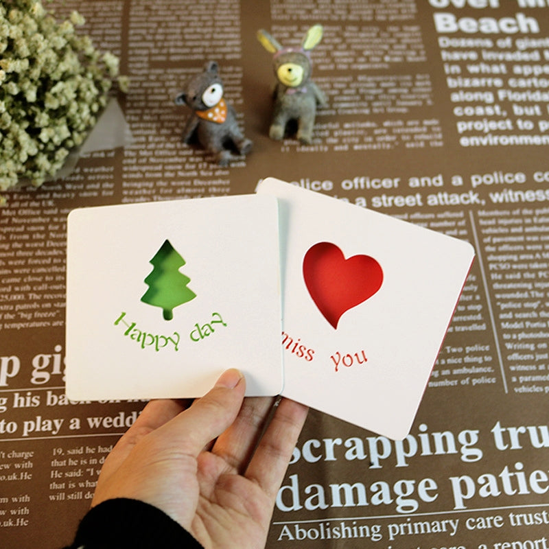 Creative Basic Hollow Personalized Greeting Card b3
