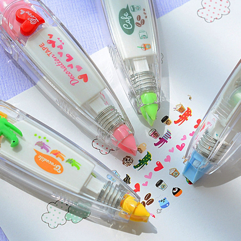 Creative Cartoon Decorative Tape Pen b1