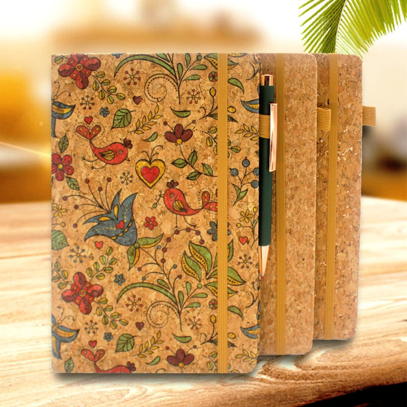 Creative PU Cork Cover Notebook a