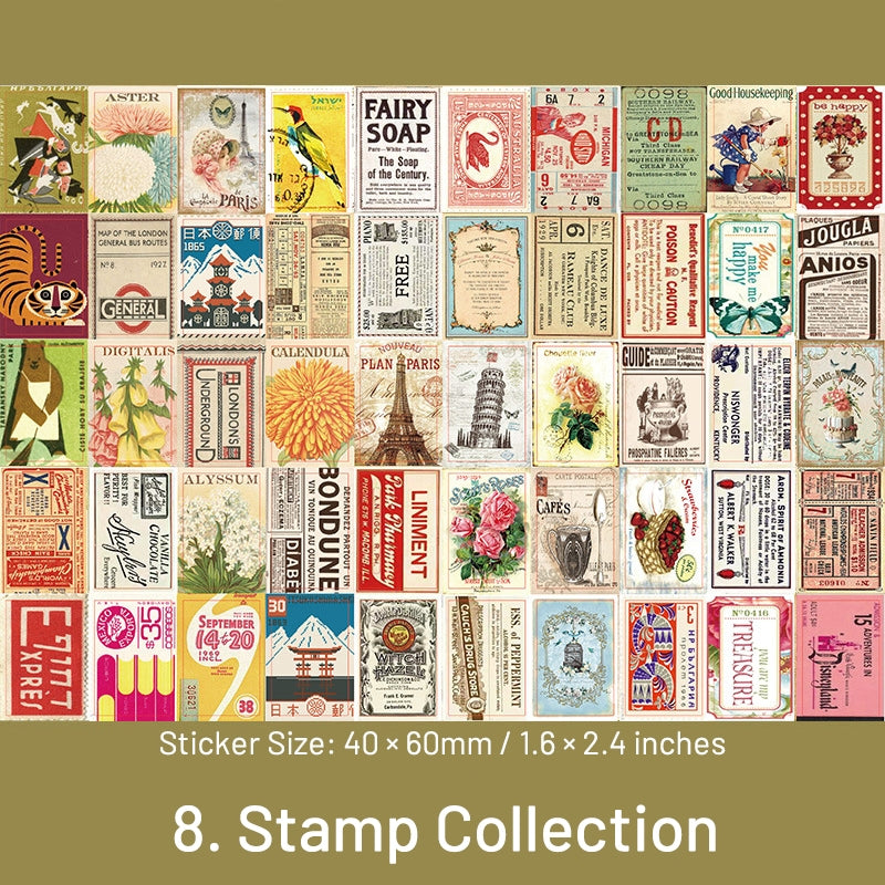 Creative Vintage Mini Washi Sticker Pad Book sku-8