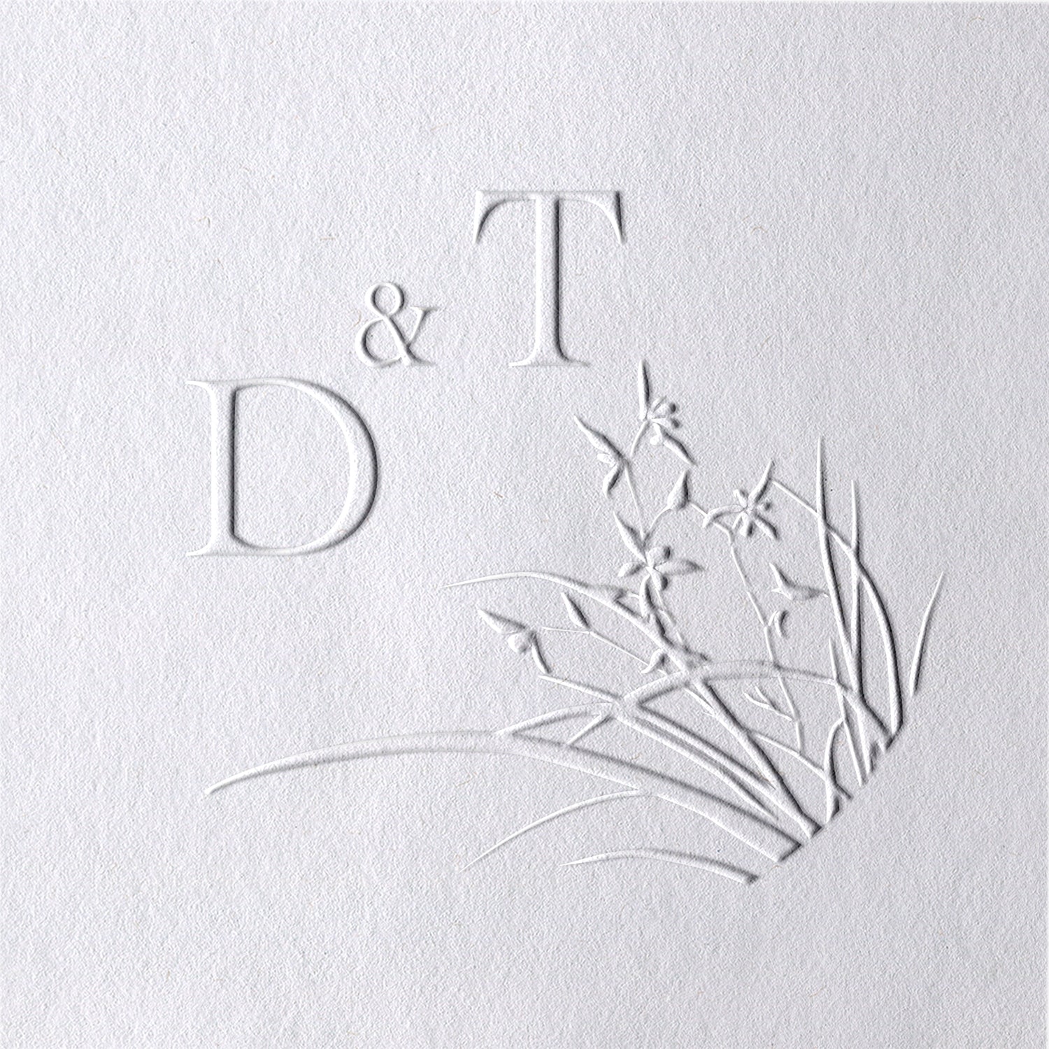 Custom Botanical Initials Wedding Monogram Embosser - Style 18 Custom Botanical Initials Wedding Monogram Embosser - Style 18181