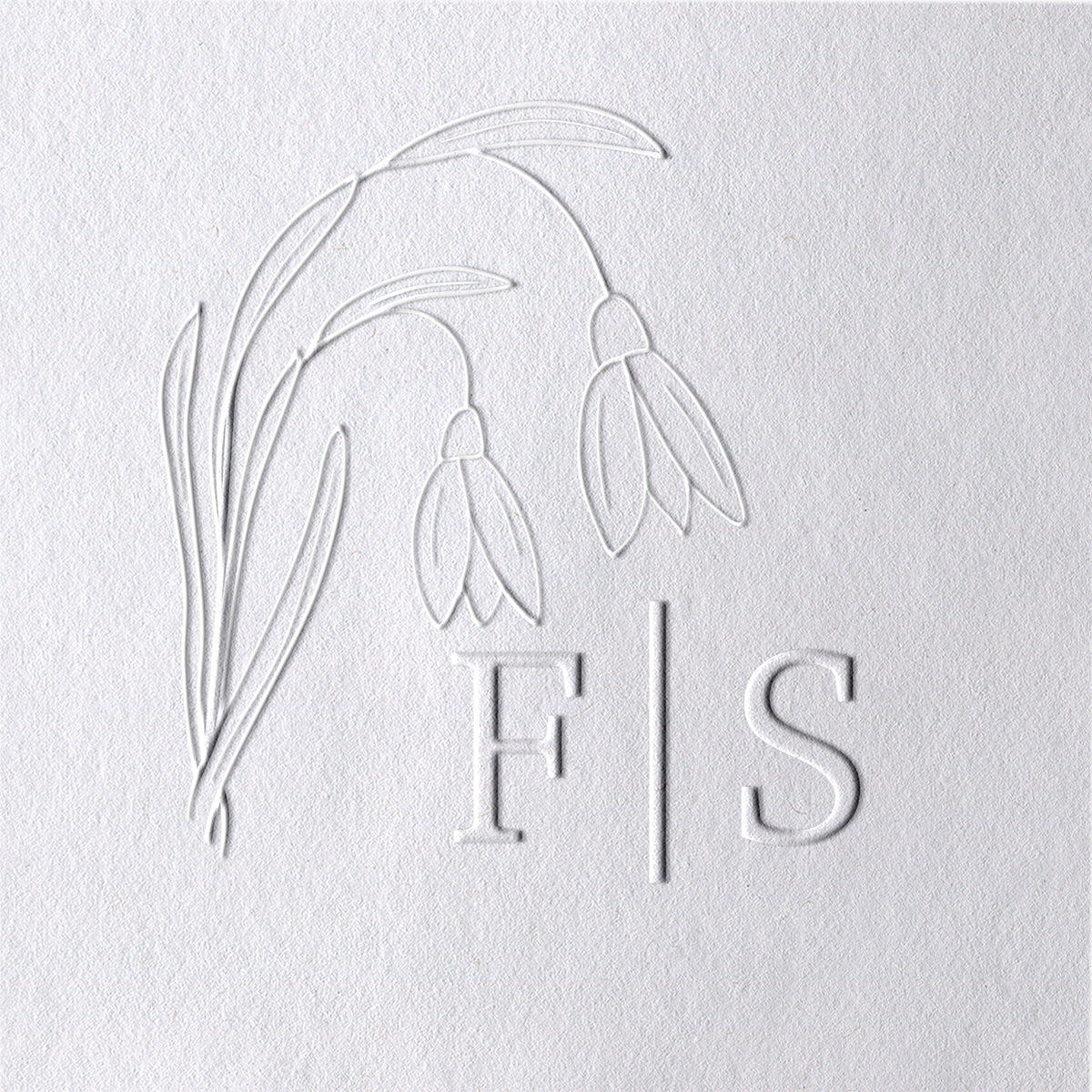 Custom Botanical Initials Wedding Monogram Embosser - Style 19 Custom Botanical Initials Wedding Monogram Embosser - Style 19191